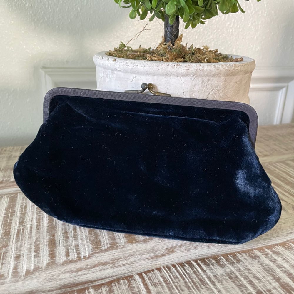 Vintage Blue Velvet Ingber Handbag